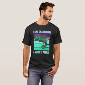 I Like Chameleons Maybe 3 People Quote Lizard Gra T-Shirt (Vorne ganz)