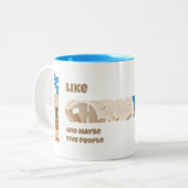 I Like Christmas and Maybe Zweifarbige Tasse (Vorderseite Links)