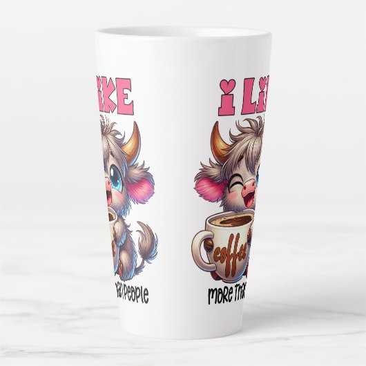 I Like Coffee More Than People Milchtasse (Vorderseite)