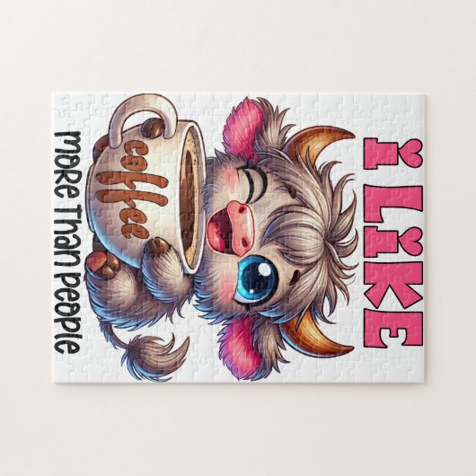 I Like Coffee More Than People  Puzzle (Horizontal)