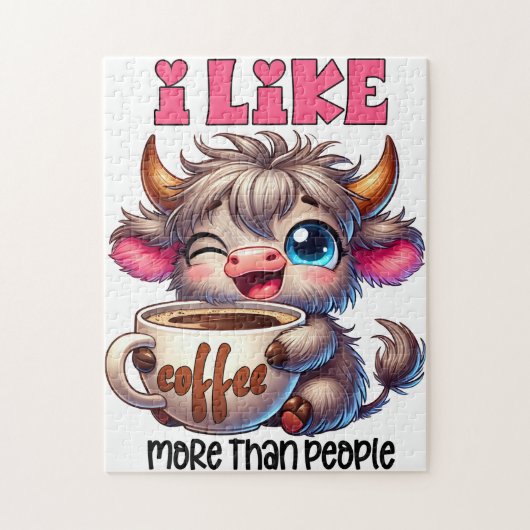 I Like Coffee More Than People Puzzle (Vertikal)