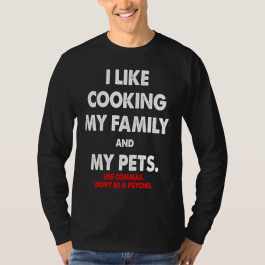 I Like Cooking Grammer T-Shirt (Vorderseite)