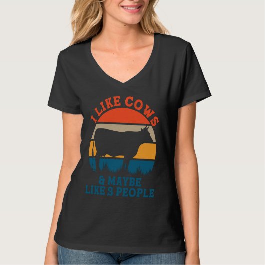 I like cows and maybe like 3 peoples   cute cow T-Shirt (Vorderseite)