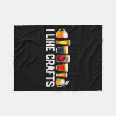 I Like Crafts Craft Beer Microbrew Hops Funny Gift Fleecedecke (Vorderseite (Horizontal))