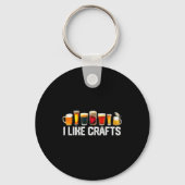 I Like Crafts Craft Beer Microbrew Hops Funny Gift Schlüsselanhänger (Vorderseite)