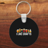 I Like Crafts Craft Beer Microbrew Hops Funny Gift Schlüsselanhänger (Vorderseite)