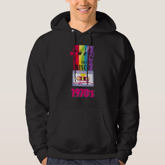I like Disco Outfit Party 1970s and 80s 90s Retro Hoodie (Vorderseite)