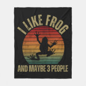 I LIKE FROG AND MAYBE 3 PEOPLE FLEECEDECKE (Vorderseite)