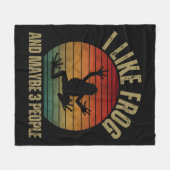 I LIKE FROG AND MAYBE 3 PEOPLE FLEECEDECKE (Vorderseite (Horizontal))
