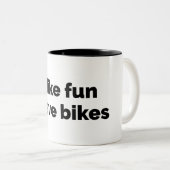 I Like Fun I Love Bikes Zweifarbige Tasse (VorderseiteRechts)