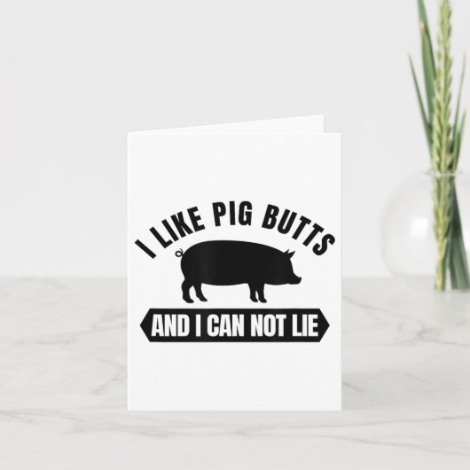 I Like G Butts And I Cannot Lie Funny Bbq Grilling Karte (Vorderseite)