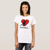 I like Handball with red heart modern design T-Shirt (Vorne ganz)