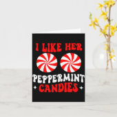 I Like Her Peppermint Candies Couples Matching Chr Karte (Gelbe Blume)
