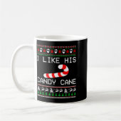I Like His Candy Cane Couple Matching Christmas Me Kaffeetasse (Links)