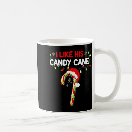I Like His Candy Cane Couple Matching Christmas Me Kaffeetasse (Rechts)