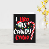 I Like His Candy Cane Funny Christmas Couples Matc Karte (Gelbe Blume)