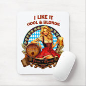 I like it cool and blonde cooles Mousepad (Mit Mouse)