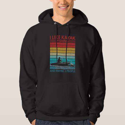 I Like Kayak Fishing Kayaking Kayaker Boating Grap Hoodie (Vorderseite)