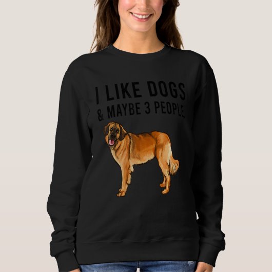 I Like Leonberger Dogs And Maybe 3 People Sweatshirt (Vorderseite)