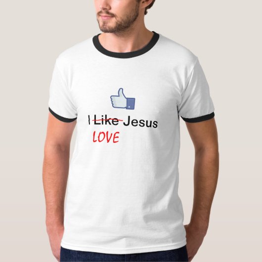 I Like (LOVE) Jesus - Facebook T-Shirt (Vorderseite)
