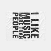 I Like Music More Than People Funny Musicians Sayi Fleecedecke (Vorderseite (Horizontal))