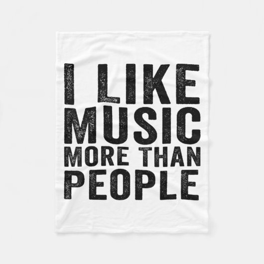 I Like Music More Than People Funny Musicians Sayi Fleecedecke (Vorderseite)
