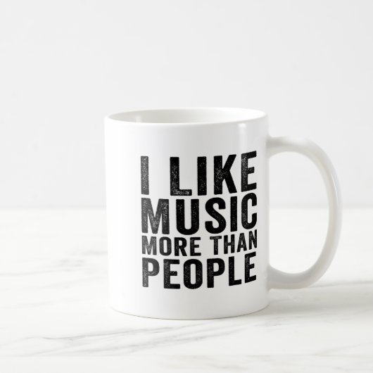 I Like Music More Than People Funny Musicians Sayi Kaffeetasse (Rechts)