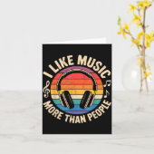 I Like Music More Than People Funny Musicians Sayi Karte (Gelbe Blume)