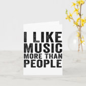I Like Music More Than People Funny Musicians Sayi Karte (Gelbe Blume)