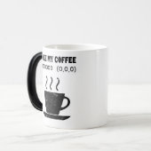 I Like My Coffee Black Funny Programmer Coder Mug Verwandlungstasse (Vorderseite Links)