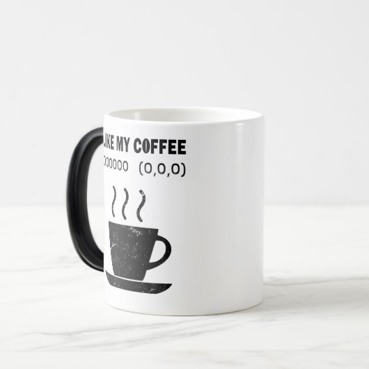 I Like My Coffee Black Funny Programmer Coder Mug Verwandlungstasse (Vorderseite Links)