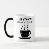 I Like My Coffee Black Funny Programmer Coder Mug Verwandlungstasse (Links)