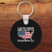 I Like My Country How I Like My Tea Filled With Ic Schlüsselanhänger (Vorderseite)