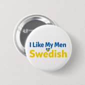 I Like My Men Swedish Funny Sweden Humor Button (Vorne & Hinten)