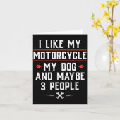 I Like My Motorcycle My Dog And Maybe 3 People - F Karte (Gelbe Blume)