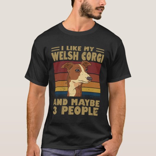 I Like My Whippet And Maybe 3 People T-Shirt (Vorderseite)