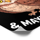 I Like Owls And Maybe 3 People Funny Introvert Hum Poster (Ecke)