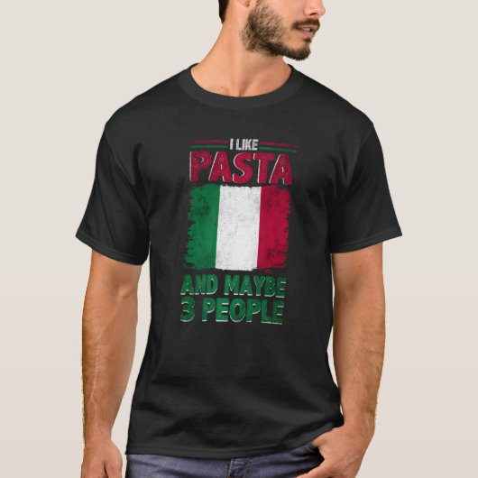 I like Pasta Italy Culture Italia Flag Pre T-Shirt (Vorderseite)