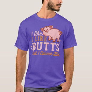 I like Pig Hinterns Grillen Grill Master Butcher29 T-Shirt