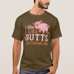 I like Pig Hinterns Grillen Grill Master Butcher 2 T-Shirt