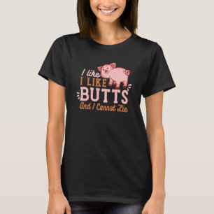 I like Pig Hinterns Grillen Grill Master Buttons T-Shirt