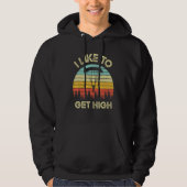 I Like To Get High Airplane Jump Parachuting Skydi Hoodie (Vorderseite)