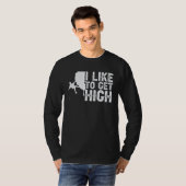 i like to get high bouldering wall climber boulder T-Shirt (Vorne ganz)