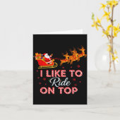 I Like To Ride On Top Funny Christmas Couple Match Karte (Gelbe Blume)