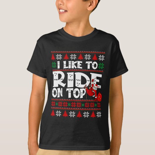 I Like To Ride On Top Funny Naughty Xmas Couple Ma (Vorderseite)
