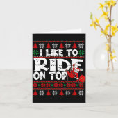 I Like To Ride On Top Funny Naughty Xmas Couple Ma Karte (Gelbe Blume)