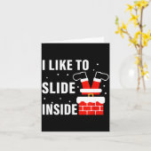 I Like To Ride On Top I Like To Slide Inside Coupl Karte (Gelbe Blume)