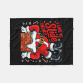 I Like To Slide Inside Funny Santa Couple Matching Fleecedecke (Vorderseite (Horizontal))
