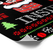 I Like To Slide Inside Funny Santa Couple Matching Poster (Ecke)