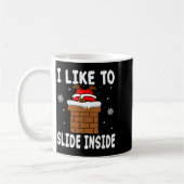 I Like To Slide Inside Funny Xmas Couple Kaffeetasse (Links)